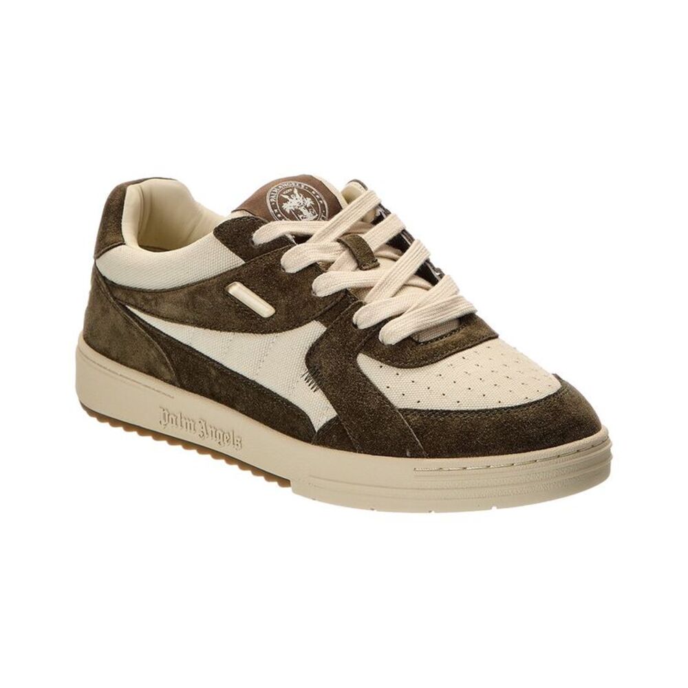 Palm Angels Palm University Lt Canvas & Suede Sneaker, White